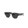 Ray Ban Sunglasses Unisex Mega Clubmaster - Grey Frame Black Lenses Polarized 53-21 In Grey