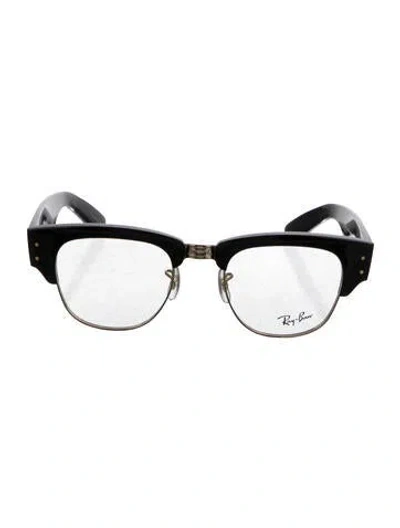 Pre-owned Ray Ban Mega Clubmaster Square Eyeglasses In Black