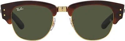 Pre-owned Ray Ban Ray-ban Mega Clubmaster Square Sunglasses, Tortoise Gold Green, 50mm