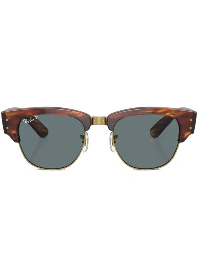 Ray Ban Mega Clubmaster Tortoiseshell-effect Sunglasses In Striped_havana_dark_blue