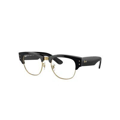 Ray Ban Mega Clubmaster Sonnenbrillen Schwarz Fassung Blau Glas 50-21 In Black