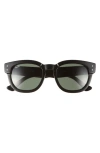 Ray Ban Ray-ban Mega Hawkeye 53mm Square Sunglasses In Black