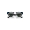 Ray Ban Mega Hawkeye Chromance Sunglasses Blue On Transparent Frame Clear Lenses Polarized 53-21