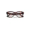 Ray Ban Mega Hawkeye Optics Eyeglasses Pink Havana Frame Clear Lenses Polarized 50-21 In Pink Havana