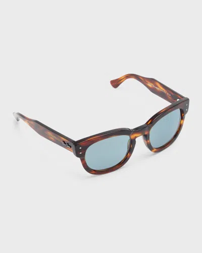 Ray Ban Mega Hawkeye Plastic Square Sunglasses, 53mm In Striped Hava