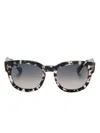 Ray Ban Mega Hawkeye Sunglasses In Black