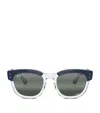 Ray Ban Ray-ban Womens Blue Rb0298s Mega Hawkeye Square-frame Propionate Sunglasses In Blue