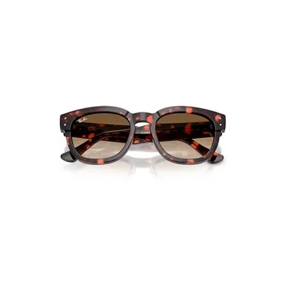Ray Ban Mega Hawkeye Sunglasses Pink Havana Frame Brown Lenses 53-21