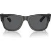 Ray Ban Ray-ban Mega Wayfarer 51mm Square Sunglasses In Transparent Black/grey