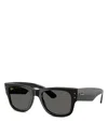 Ray Ban Mega Wayfarer Disney 100th Anniversary Sunglasses Black With Pattern White Frame Grey Lenses 51-21 In Black
