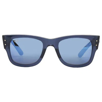 Ray Ban Mega Wayfarer Blue Mirror Square Unisex Sunglasses Rb0840s 6638o4 51
