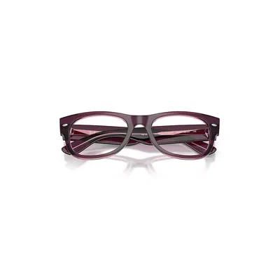 Ray Ban Mega Wayfarer Ii Optics Eyeglasses Violet & Pink Frame Clear Lenses Polarized 52-21