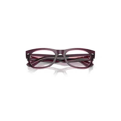 Ray Ban Mega Wayfarer Ii Optics Eyeglasses Violet & Pink Frame Clear Lenses Polarized 52-21
