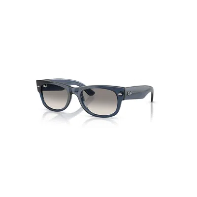 Ray Ban Mega Wayfarer Ii Sonnenbrillen Dunkelblau Transparent Fassung Grau Glas 52-21