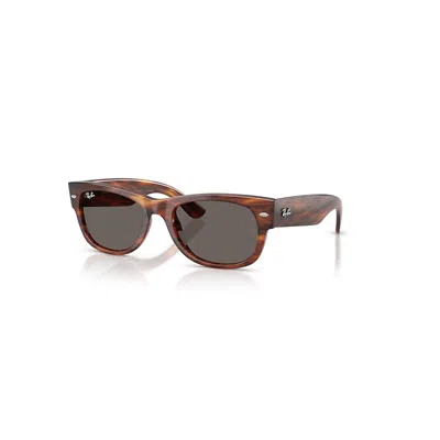 Ray Ban Mega Wayfarer Ii Sonnenbrillen Havana Gestreift Fassung Grau Glas 52-21