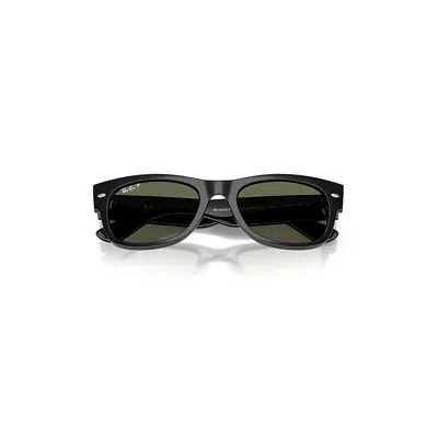 Ray Ban Mega Wayfarer Ii Sunglasses Black Frame Green Lenses Polarized 55-21