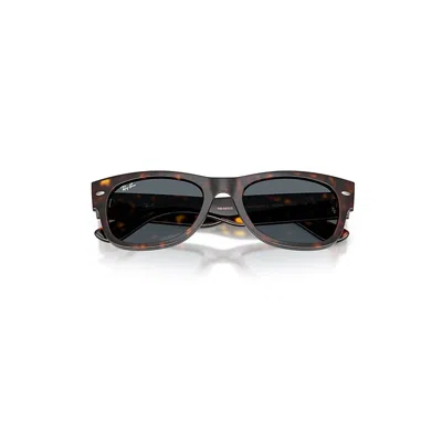 Ray Ban Mega Wayfarer Ii Sunglasses Havana Frame Blue Lenses 55-21 In Brown