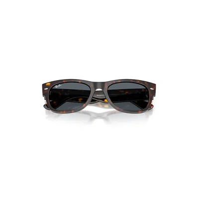 Ray Ban Mega Wayfarer Ii Sunglasses Havana Frame Blue Lenses 55-21 In Brown