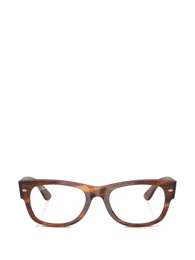 Ray Ban Mega Wayfarer Ii Tortoiseshell-effect Square-frame Glasses In Brown