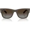 Ray Ban Ray-ban Mega Wayfarer Liteforce 50mm Polarized Square Sunglasses In Brown Gradient