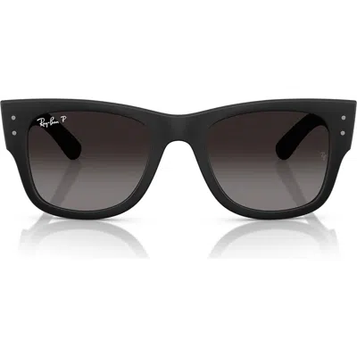 Ray Ban Ray-ban Mega Wayfarer Liteforce 50mm Polarized Square Sunglasses In Sand Black