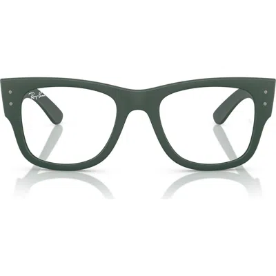 Ray Ban Ray-ban Mega Wayfarer Liteforce 50mm Rectangular Optical Glasses In Green