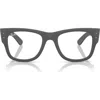 Ray Ban Ray-ban Mega Wayfarer Liteforce 50mm Rectangular Optical Glasses In Grey