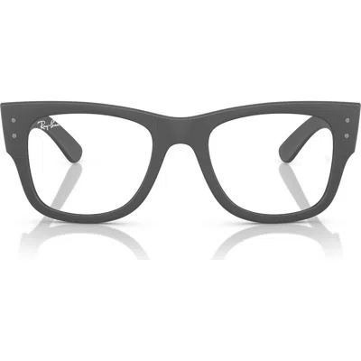 Ray Ban Ray-ban Mega Wayfarer Liteforce 50mm Rectangular Optical Glasses In Grey