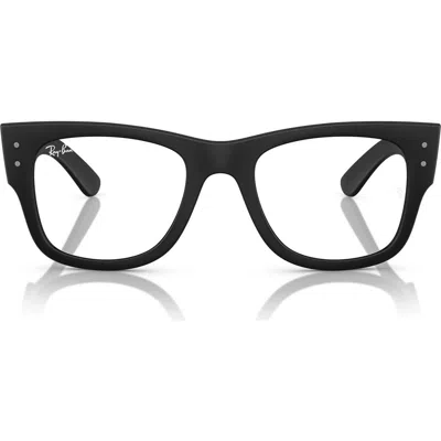 Ray Ban Ray-ban Mega Wayfarer Liteforce 50mm Rectangular Optical Glasses In Sand Black