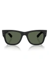 Ray Ban Ray-ban Mega Wayfarer Liteforce 50mm Square Sunglasses In Sand Black