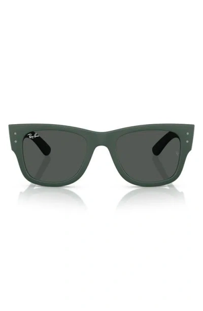 Ray Ban Ray-ban Mega Wayfarer Liteforce 50mm Square Sunglasses In Sand Green Dark Grey