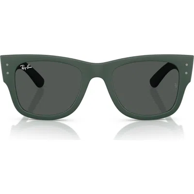 Ray Ban Ray-ban Mega Wayfarer Liteforce 52mm Square Sunglasses In Sand Green Dark Grey