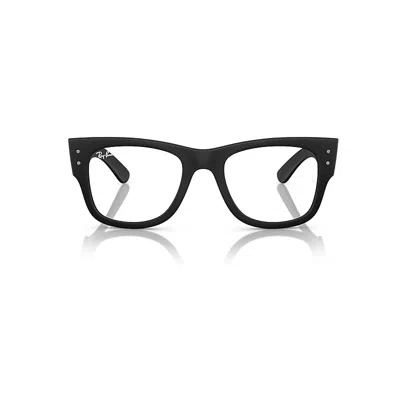 Ray Ban Mega Wayfarer Optics Liteforce Eyeglasses Sand Black Frame Clear Lenses Polarized 50-21