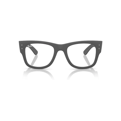 Ray Ban Mega Wayfarer Optics Liteforce Eyeglasses Sand Grey Frame Clear Lenses Polarized 52-21