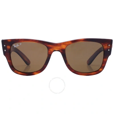 Ray Ban 52mm Mega Wayfarer Square Polarized In Brown