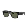 Ray Ban Dia De Muertos Mega Wayfarer Sunglasses Black Frame Green Lenses 51-21 In Black