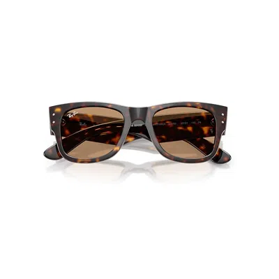 Ray Ban Mega Wayfarer Summer Capsule Sunglasses Havana Frame Brown Lenses 52-21
