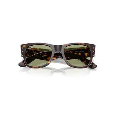 Ray Ban Mega Wayfarer Summer Capsule Sunglasses Havana Frame Green Lenses 51-21