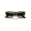 Ray Ban Mega Wayfarer Summer Capsule Sunglasses Havana Frame Green Lenses 52-21 In Havana