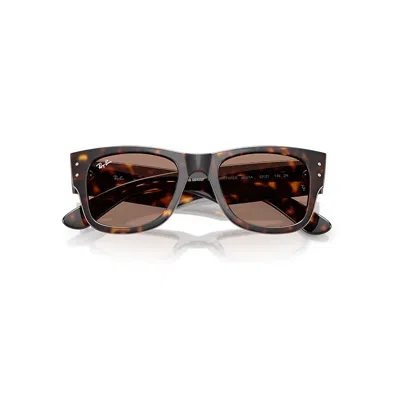 Ray Ban Mega Wayfarer Summer Capsule Sunglasses Havana Frame Violet Lenses 52-21