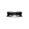 Ray Ban Mega Wayfarer Sunglasses Black Frame Blue Lenses Polarized 51-21 In Black