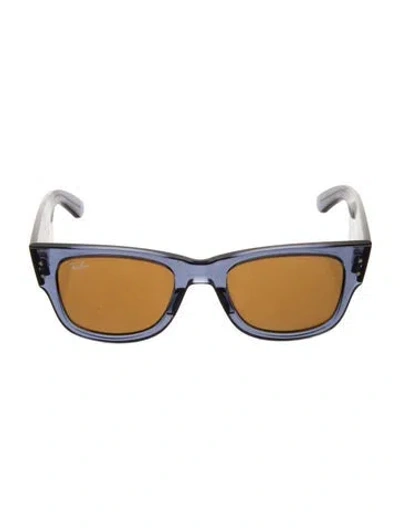 Pre-owned Ray Ban Mega Wayfarer Wayfarer Sunglasses In Blue