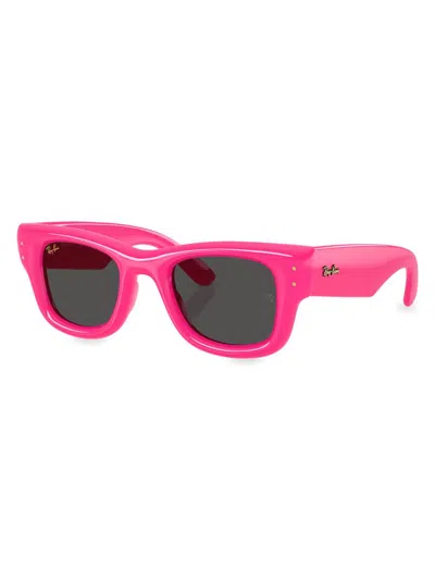 Ray Ban Men's A$ap Rocky 0rb4940 47mm Wayfarer Puffer Square Sunglasses In Pink