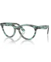 Ray Ban Unisex Eyeglasses, Rb2241v In Striped Transparent Green