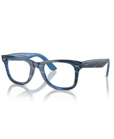 Ray Ban Unisex Eyeglasses, Rb4340v In Photo Striped Blue