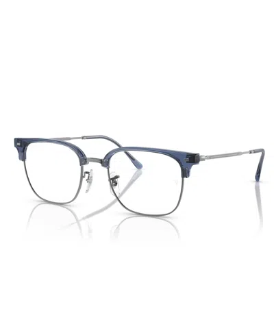 Ray Ban Unisex Eyeglasses, Rb7216 In Transparent Blue On Gunmetal