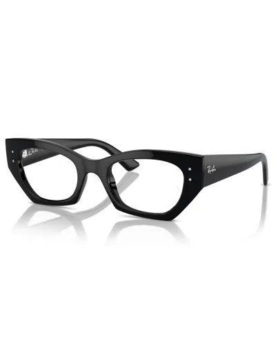 Ray Ban Womens Black Rx7330 Zena Round-frame Acetate Optical Glasses