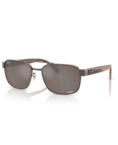 Ray Ban Unisex Polarized Sunglasses, Rb3751ch In Copper