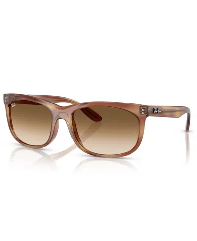Ray Ban Rb2389f Balorette Pillow Square Sunglasses, 60mm In Clear Gradient Brown