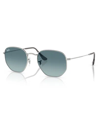 Ray Ban Unisex Sunglasses, Hexagonal Rb3548n In Silver